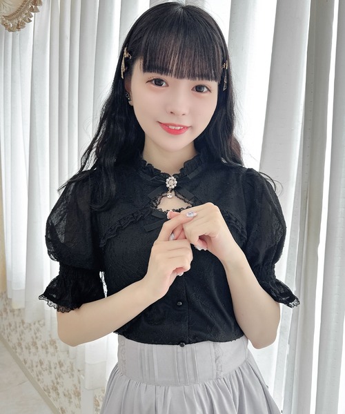 ROJITA（ロジータ）の「配色レーストップス（シャツ/ブラウス