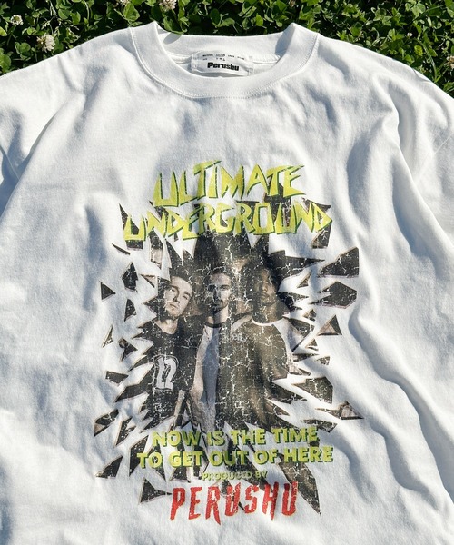 Perushu(ペルーシュ)の「ヴィンテージライクアソートTシャツ(Tシャツ/カットソー・メンズ・ブラウン/ブラウン系その他/ブラック系その他2/オフホワイト/ブラック/ホワイト系その他/ブラウン系その他3/ホワイト系その他3/ブラウン系その他2/ブラック系その他3/ホワイト系その他2/ブラック系その他・MEDIUM/SMALL/LARGE)」の4枚目の写真