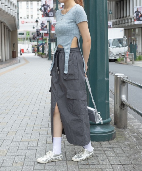 3.3 Field Trip （3.3フィールドトリップ）の「3.3 Field Trip／ガーターベルトリブT（Tシャツ/カットソー・レディース・ブラック/ブルー/グレー・FREE）」の10枚目の写真