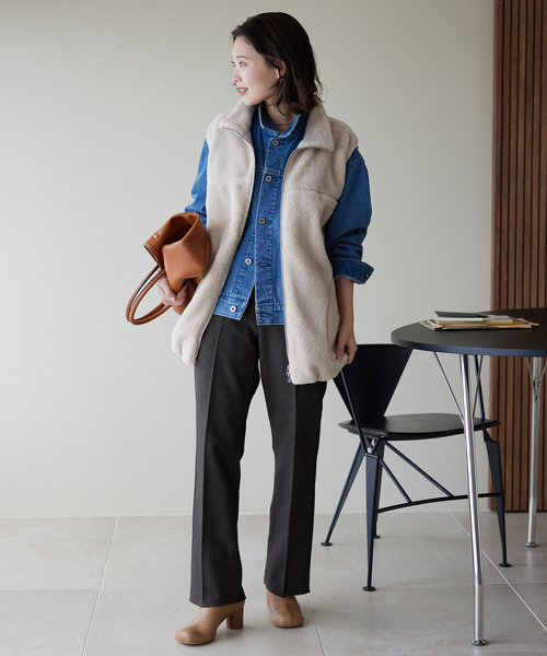 MARCO BIANCHINI（マルコビアンチーニ）の「MARCO BIANCHINI/マルコ・ビアンキーニ SLOBE別注 ショルダートート 21804（トートバッグ・レディース・キャメル/ブラック/ライトグレー・FREE）」の19枚目の写真