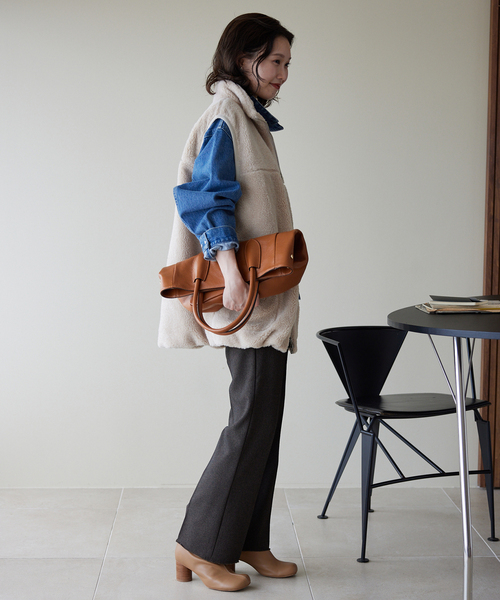 MARCO BIANCHINI（マルコビアンチーニ）の「MARCO BIANCHINI/マルコ・ビアンキーニ SLOBE別注 ショルダートート 21804（トートバッグ・レディース・キャメル/ブラック/ライトグレー・FREE）」の21枚目の写真