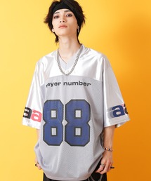 a.p.o.v. コンビメッシュナンバリングフットボールシャツ