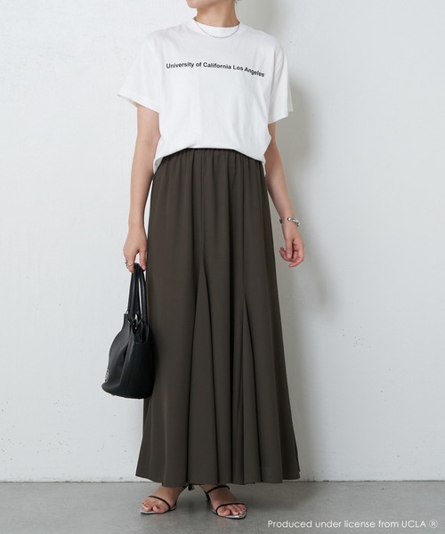 COLLAGE GALLARDAGALANTE（コラージュガリャルダガランテ）の「UCLA/カレッジ半袖ロゴTシャツ（Tシャツ/カットソー・レディース・ホワイト/ネイビー・FREE）」の3枚目の写真