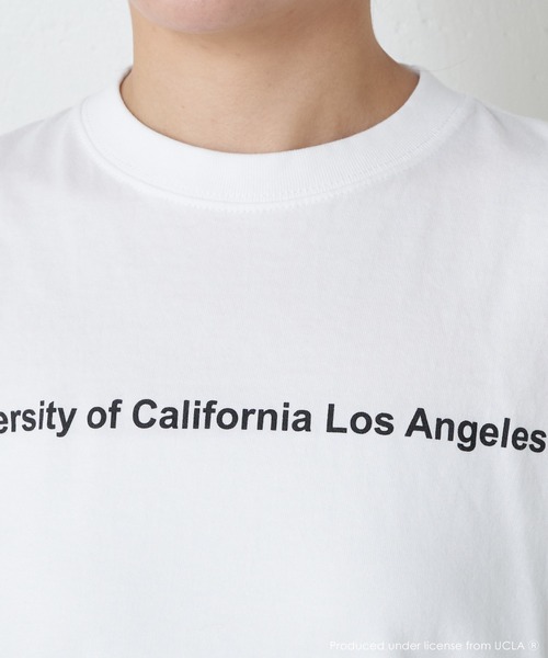 COLLAGE GALLARDAGALANTE（コラージュガリャルダガランテ）の「UCLA/カレッジ半袖ロゴTシャツ（Tシャツ/カットソー・レディース・ホワイト/ネイビー・FREE）」の22枚目の写真