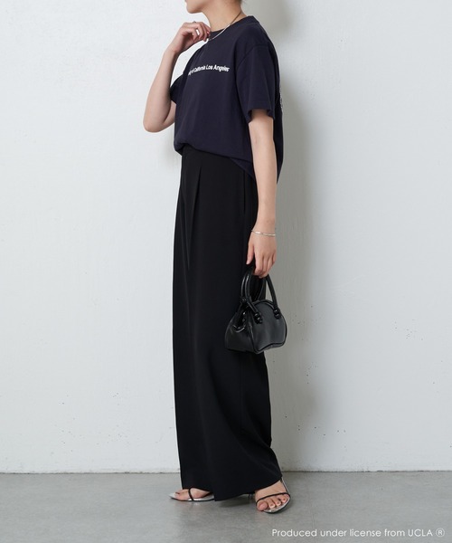 COLLAGE GALLARDAGALANTE（コラージュガリャルダガランテ）の「UCLA/カレッジ半袖ロゴTシャツ（Tシャツ/カットソー・レディース・ホワイト/ネイビー・FREE）」の15枚目の写真