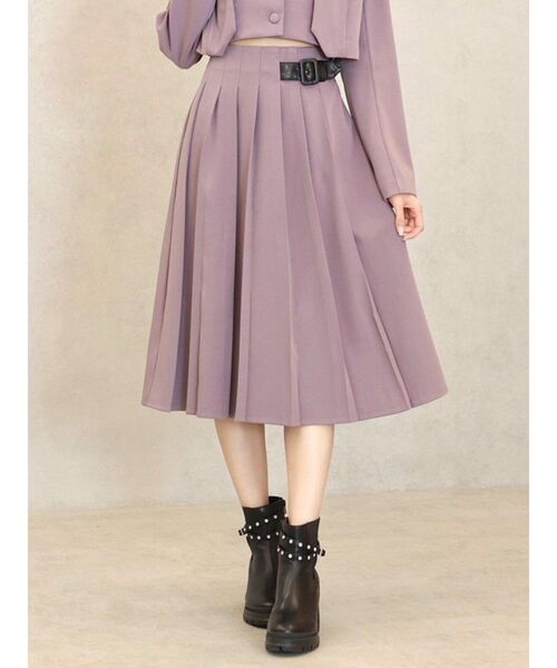 【セール】ベルテッドプリーツスカート（セットアップ可能）（スカート）｜EATME（イートミー）