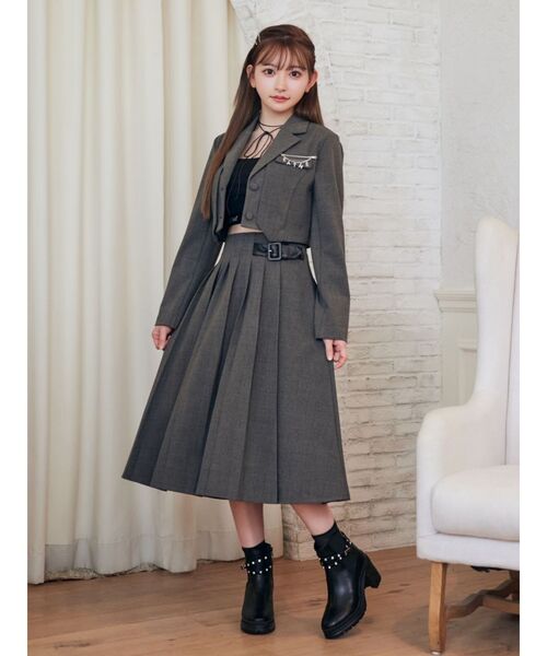 EATME（イートミー）の「ベルテッドプリーツスカート（セットアップ可能）（スカート・レディース・ブラック/ラベンダー/その他1・SMALL/MEDIUM）」の6枚目の写真