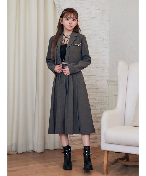 EATME（イートミー）の「ベルテッドプリーツスカート（セットアップ可能）（スカート・レディース・ブラック/ラベンダー/その他1・SMALL/MEDIUM）」の7枚目の写真