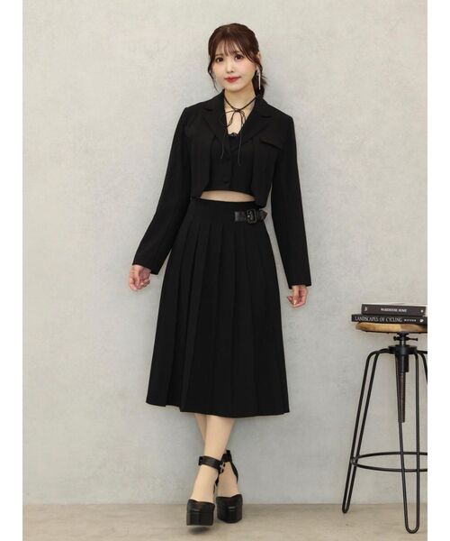 EATME（イートミー）の「ベルテッドプリーツスカート（セットアップ可能）（スカート・レディース・ブラック/ラベンダー/その他1・SMALL/MEDIUM）」の10枚目の写真