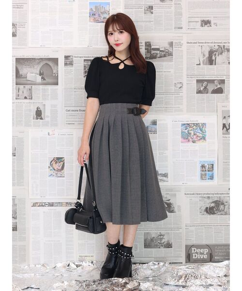 EATME（イートミー）の「ベルテッドプリーツスカート（セットアップ可能）（スカート・レディース・ブラック/ラベンダー/その他1・SMALL/MEDIUM）」の11枚目の写真