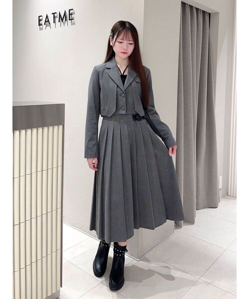 EATME（イートミー）の「ベルテッドプリーツスカート（セットアップ可能）（スカート・レディース・ブラック/ラベンダー/その他1・SMALL/MEDIUM）」の13枚目の写真