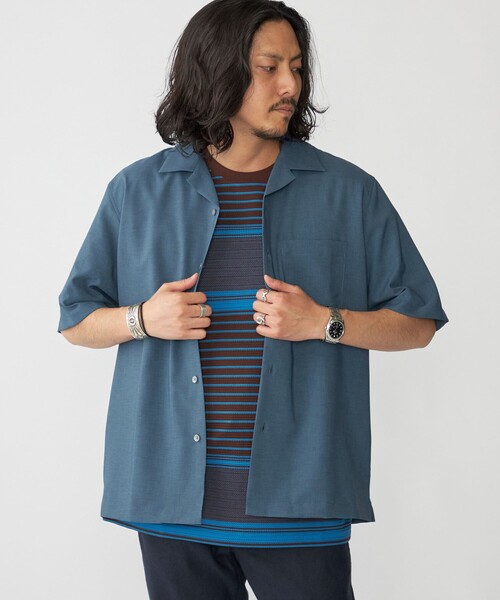 SHIPS(シップス)の「SHIPS: MADE IN JAPAN Reflax(R) ドライタッチ オープンカラー シャツ(シャツ/ブラウス・メンズ・ライトグレー/ダークグレー/ロイヤルブルー/チャコールグレー・SMALL/MEDIUM/LARGE/X-LARGE)」の4枚目の写真