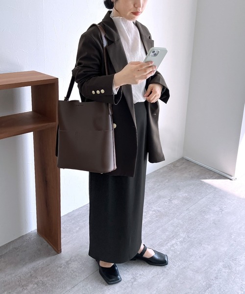 reca（レカ）の「【-3kg見え！ 】サイズが選べる ロングタイトスカート（スカート・レディース・ブラック/グレー系/ブラウン/チャコール・FREE/TALL）」の22枚目の写真