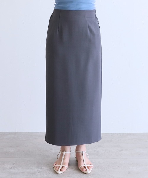 reca（レカ）の「【-3kg見え！ 】サイズが選べる ロングタイトスカート（スカート・レディース・ブラック/グレー系/ブラウン/チャコール・FREE/TALL）」の5枚目の写真