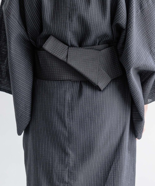 しじら織り浴衣☆グレー 綿素材 しじら織り お仕立て上がり浴衣 単品 フリーサイズ しじ