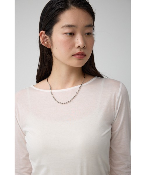AZUL by moussy(アズールバイマウジー)の「ベーシックシアーカットソー(Tシャツ/カットソー・レディース・ホワイト/ブラック・FREE)」の22枚目の写真
