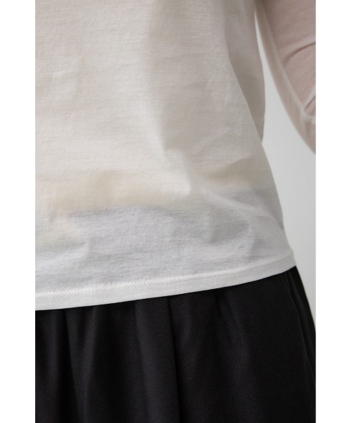 AZUL by moussy(アズールバイマウジー)の「ベーシックシアーカットソー(Tシャツ/カットソー・レディース・ホワイト/ブラック・FREE)」の13枚目の写真