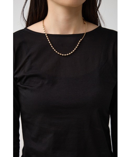 AZUL by moussy(アズールバイマウジー)の「ベーシックシアーカットソー(Tシャツ/カットソー・レディース・ホワイト/ブラック・FREE)」の6枚目の写真