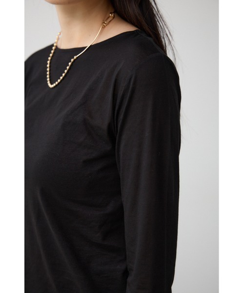 AZUL by moussy(アズールバイマウジー)の「ベーシックシアーカットソー(Tシャツ/カットソー・レディース・ホワイト/ブラック・FREE)」の5枚目の写真