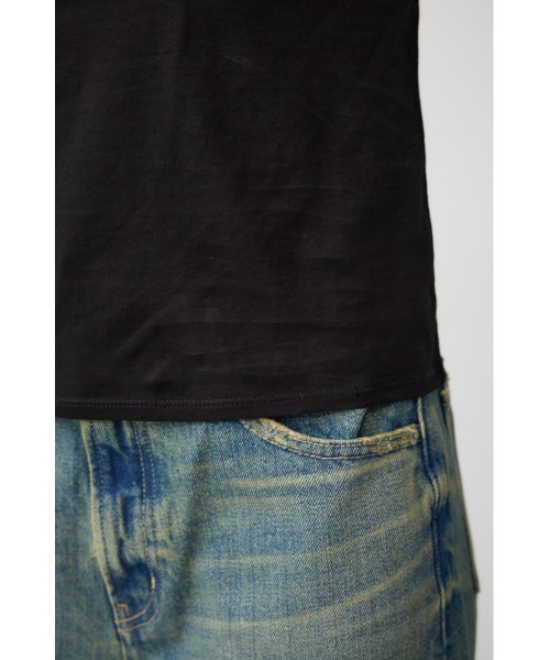 AZUL by moussy(アズールバイマウジー)の「ベーシックシアーカットソー(Tシャツ/カットソー・レディース・ホワイト/ブラック・FREE)」の3枚目の写真