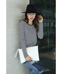 AZUL by moussy | TC天竺R/N長袖PO(Tシャツ/カットソー)