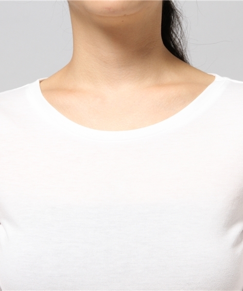 AZUL by moussy（アズールバイマウジー）の「TC天竺R/N長袖PO（Tシャツ/カットソー・レディース・ブラックミックス/オフホワイト/ブラック/カーキ系/ホワイト系その他/ブラック系その他・MEDIUM/LARGE/X-SMALL/SMALL/X-LARGE）」の11枚目の写真