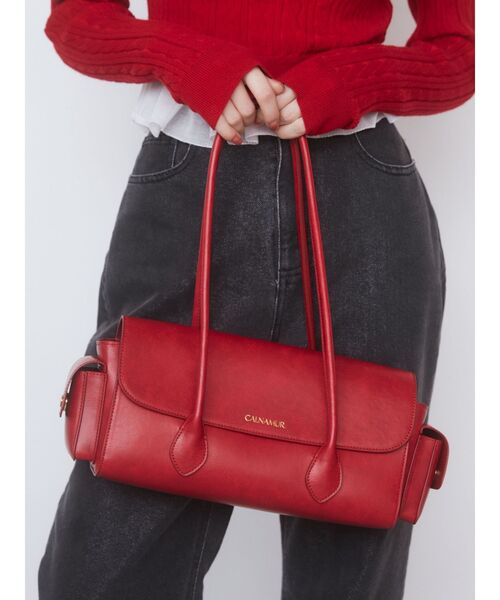 CALNAMUR（カルナムール）の「ボストンリボンバック（ハンドバッグ・レディース・ブラック/レッド・FREE）」の5枚目の写真
