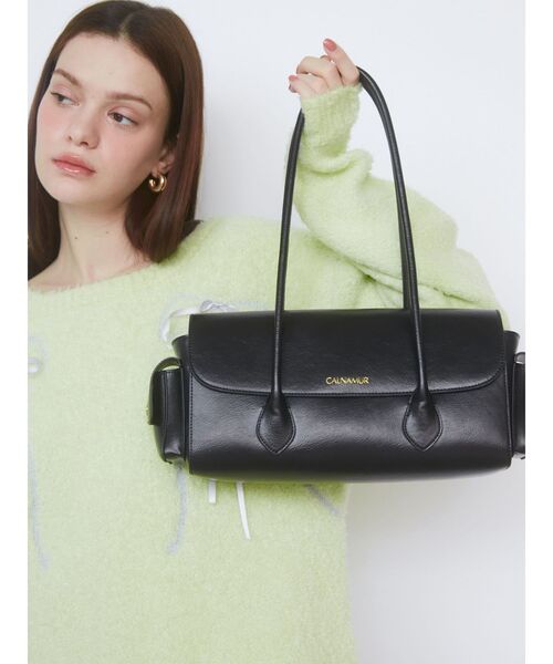 CALNAMUR（カルナムール）の「ボストンリボンバック（ハンドバッグ・レディース・ブラック/レッド・FREE）」の7枚目の写真