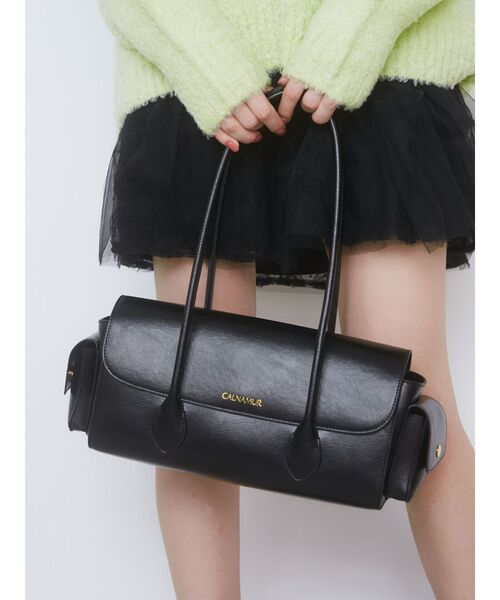 CALNAMUR（カルナムール）の「ボストンリボンバック（ハンドバッグ・レディース・ブラック/レッド・FREE）」の8枚目の写真