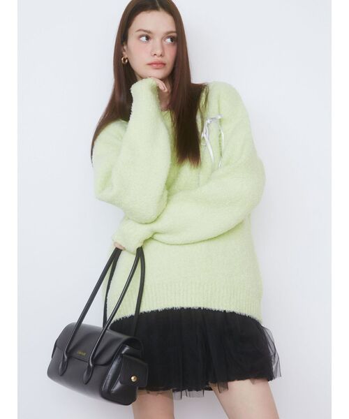 CALNAMUR（カルナムール）の「ボストンリボンバック（ハンドバッグ・レディース・ブラック/レッド・FREE）」の10枚目の写真