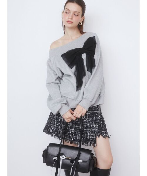 CALNAMUR（カルナムール）の「ボストンリボンバック（ハンドバッグ・レディース・ブラック/レッド・FREE）」の11枚目の写真