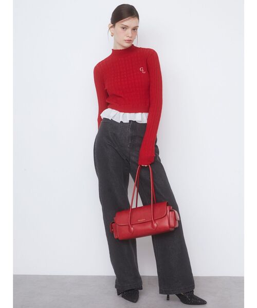 CALNAMUR（カルナムール）の「ボストンリボンバック（ハンドバッグ・レディース・ブラック/レッド・FREE）」の14枚目の写真