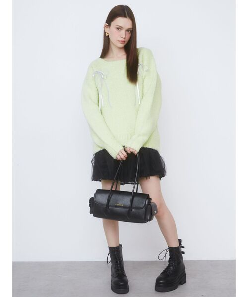 CALNAMUR（カルナムール）の「ボストンリボンバック（ハンドバッグ・レディース・ブラック/レッド・FREE）」の16枚目の写真