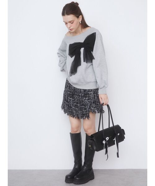 CALNAMUR（カルナムール）の「ボストンリボンバック（ハンドバッグ・レディース・ブラック/レッド・FREE）」の17枚目の写真