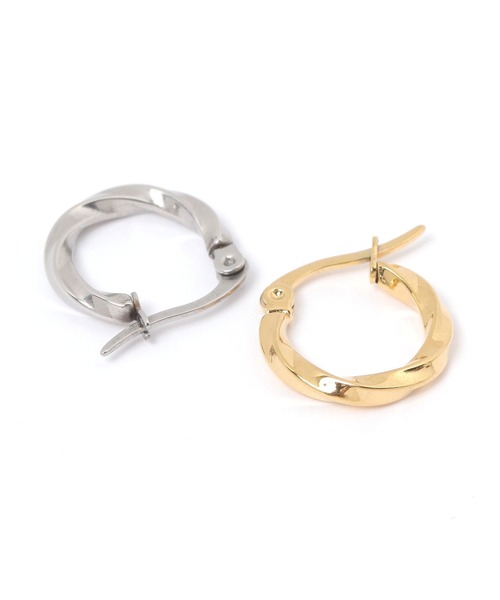 LAKOLE（ラコレ）の「ステンレスツイストワンタッチピアス[15mm] / 144602（ピアス（両耳用）・レディース・その他2/その他1・FREE）」の3枚目の写真