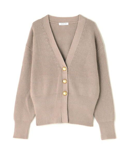 NATURAL BEAUTY BASIC(ナチュラルビューティーベーシック)の「◇ゴールドボタンフォルムニットカーディガン(カーディガン/ボレロ・レディース・ベージュ/ライトグリーン/グレー・FREE)」の16枚目の写真