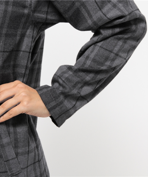 SEVENDAYS=SUNDAY（セブンデイズサンデイ）の「チェックロングジャケット（テーラードジャケット・レディース・オートミール/グレー/チャコールグレー・FREE）」の8枚目の写真