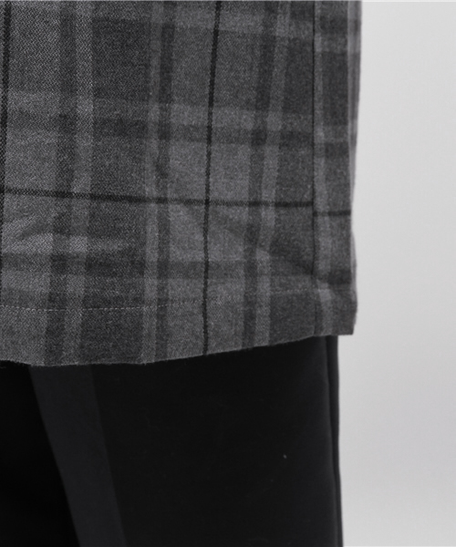 SEVENDAYS=SUNDAY（セブンデイズサンデイ）の「チェックロングジャケット（テーラードジャケット・レディース・オートミール/グレー/チャコールグレー・FREE）」の11枚目の写真