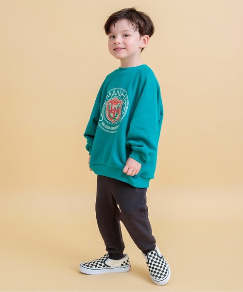 BREEZE（ブリーズ）の「【リンク・セットアップ可】カレッジバリエーショントレーナー（スウェット・キッズ・エメラルド/アイボリー/グレー/ローズ/ネイビー/イエロー・80/90/100/110/120/130/140/150/160）」の7枚目の写真