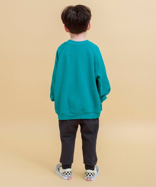 BREEZE（ブリーズ）の「【リンク・セットアップ可】カレッジバリエーショントレーナー（スウェット・キッズ・エメラルド/アイボリー/グレー/ローズ/ネイビー/イエロー・80/90/100/110/120/130/140/150/160）」の8枚目の写真