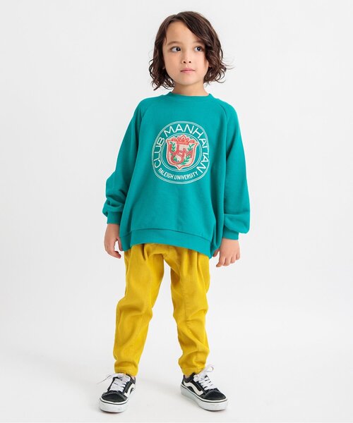 BREEZE（ブリーズ）の「【リンク・セットアップ可】カレッジバリエーショントレーナー（スウェット・キッズ・エメラルド/アイボリー/グレー/ローズ/ネイビー/イエロー・80/90/100/110/120/130/140/150/160）」の9枚目の写真