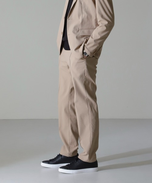 NANO universe（ナノユニバース）の「｢N TROUSERS BASIC｣RENU(R)撥水ダブルフェイスストレッチパンツ(セットアップ可)（スラックス・メンズ・ブラック/ベージュ・L/M/S）」の4枚目の写真
