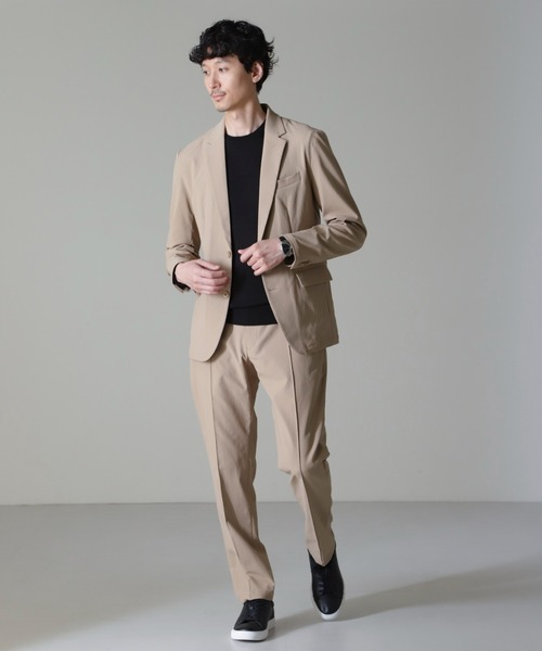 NANO universe（ナノユニバース）の「｢N TROUSERS BASIC｣RENU(R)撥水ダブルフェイスストレッチパンツ(セットアップ可)（スラックス・メンズ・ブラック/ベージュ・L/M/S）」の6枚目の写真