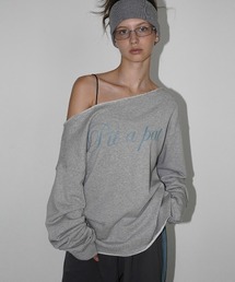 BLACKUP キッピーニーボートネックプリント長袖Tシャツ セール】[MADE] キッピーニーボートネックプリント長袖Tシャツ