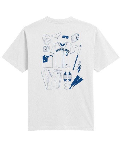 NEW BALANCE（ニューバランス）の「ベースボールエッセンシャルズ　ショートスリーブTシャツ（Tシャツ/カットソー・メンズ・ホワイト/ブルー・SMALL/MEDIUM/LARGE/X-LARGE/XX-LARGE）」の14枚目の写真