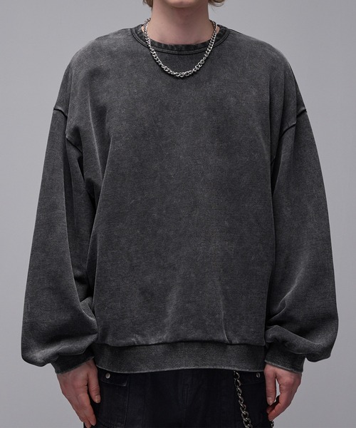 Loose/ルース（ルース）の「コットン100 ヘビーウェイト ヴィンテージルーズスウェット【セットアップ対応】（スウェット・メンズ・グレー/ブラック/レッド系1/ダークグレー・XS/S/M/L）」の3枚目の写真