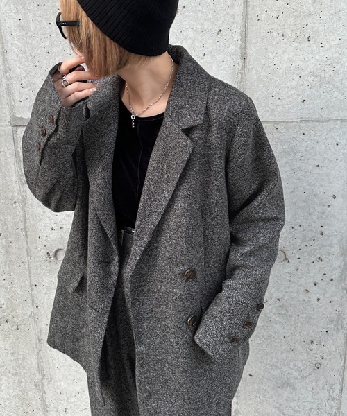 apres jour mignon（アプレジュールミニョン）の「アソートオーバーWジャケット【SET UP可能】【ZOZOTOWN限定アイテム】（テーラードジャケット・レディース・グレー系その他/ブラック/カーキ/ブラウン系その他/ベージュ・フリー/X-LARGE）」の14枚目の写真