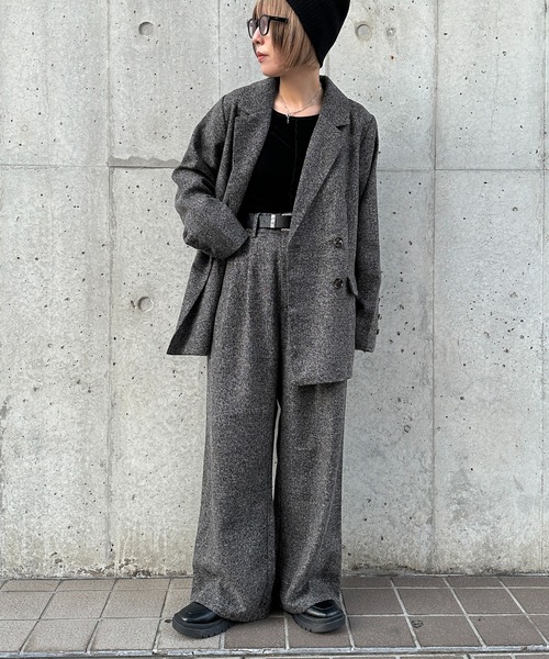 apres jour mignon（アプレジュールミニョン）の「アソートオーバーWジャケット【SET UP可能】【ZOZOTOWN限定アイテム】（テーラードジャケット・レディース・グレー系その他/ブラック/カーキ/ブラウン系その他/ベージュ・フリー/X-LARGE）」の21枚目の写真