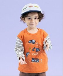 車刺しゅう接結長袖Tシャツ