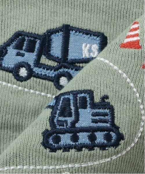 kladskap（クレードスコープ）の「車刺しゅう接結長袖Tシャツ（Tシャツ/カットソー・キッズ・ライトカーキ/レンガ・80ｃｍ/90cm/100cm/110cm/120cm/130cm）」の10枚目の写真